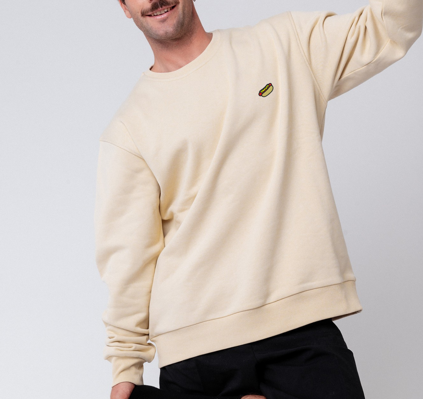 Hot Dog| Besticker Bio Baumwoll Unisex Pullover