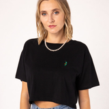 Jalapeno | Besticktes Bio Baumwoll Cropped T-Shirt