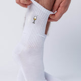 Vin blanc | Chaussettes brodées en coton bio