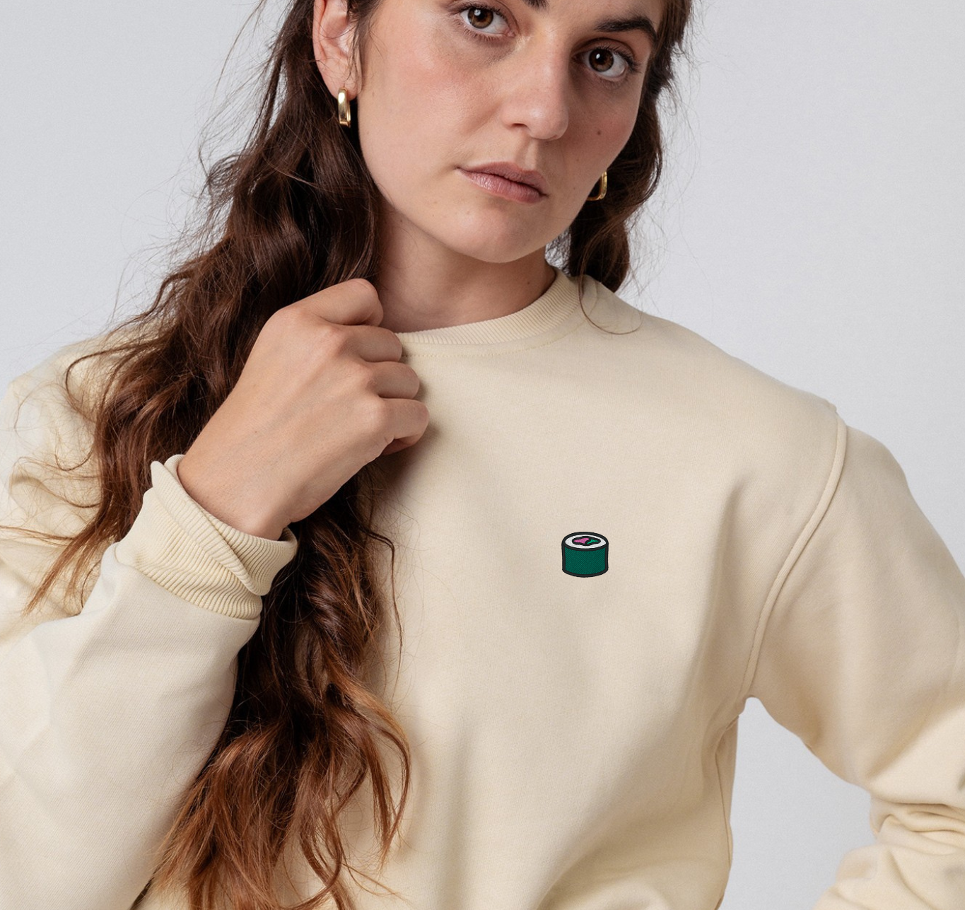 Sushi Maki | Besticker Bio Baumwoll Unisex Pullover