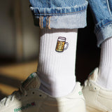 chope à mesurer | chaussettes brodées en coton bio