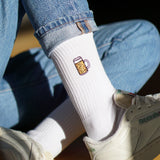 chope à mesurer | chaussettes brodées en coton bio