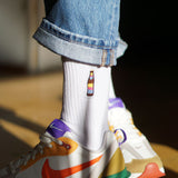 Cola Mix | Chaussettes brodées en coton bio