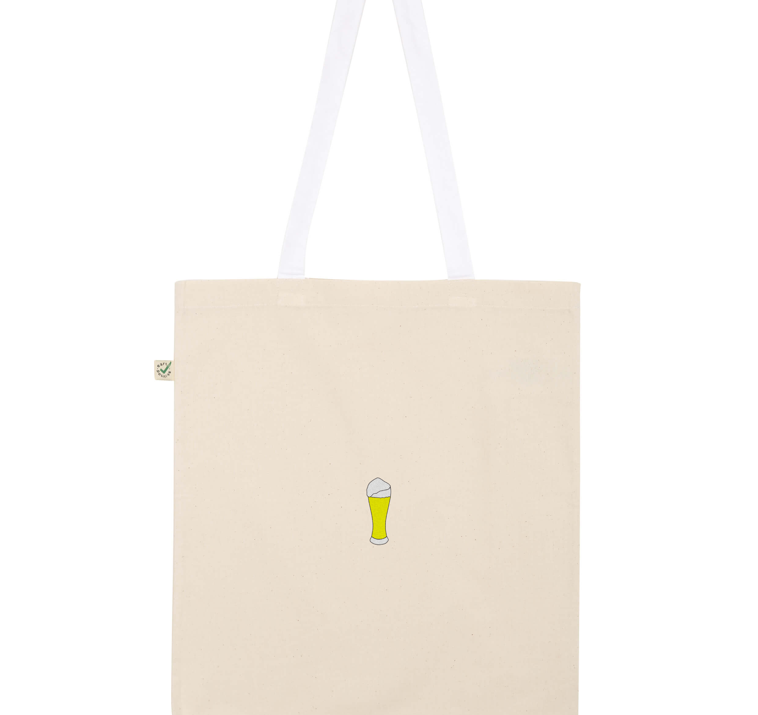 Bière blanche | Sac en coton bio brodé
