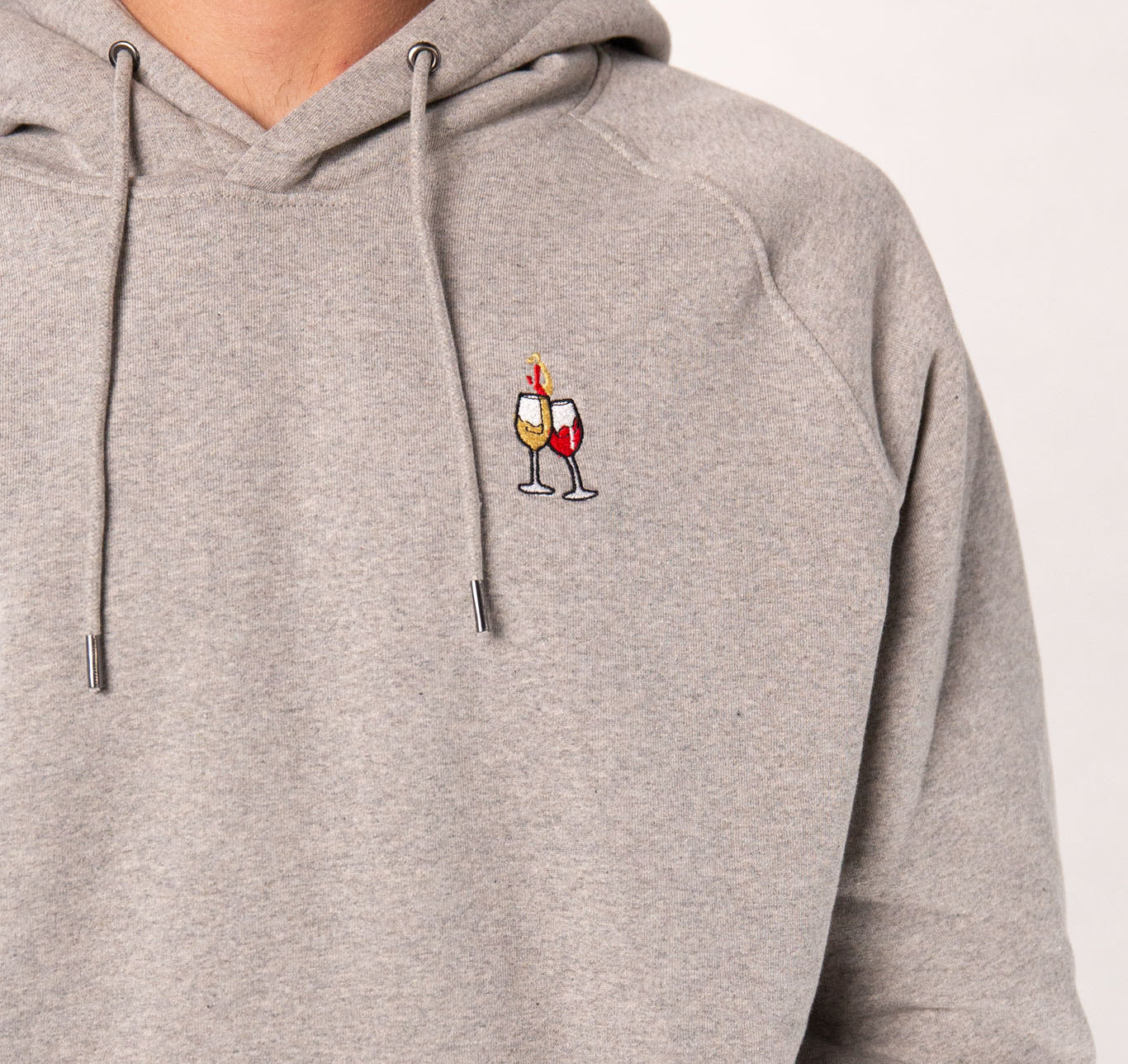 Duo de vins | Sweat à capuche en coton bio brodé pour hommes