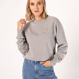 Mate | Pull en coton bio brodé pour femme