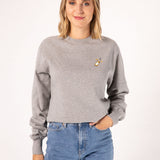 Mate | Pull en coton bio brodé pour femme