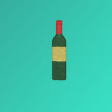 Bouteille de vin | Sac en coton bio brodé