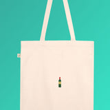 Bouteille de vin | Sac en coton bio brodé