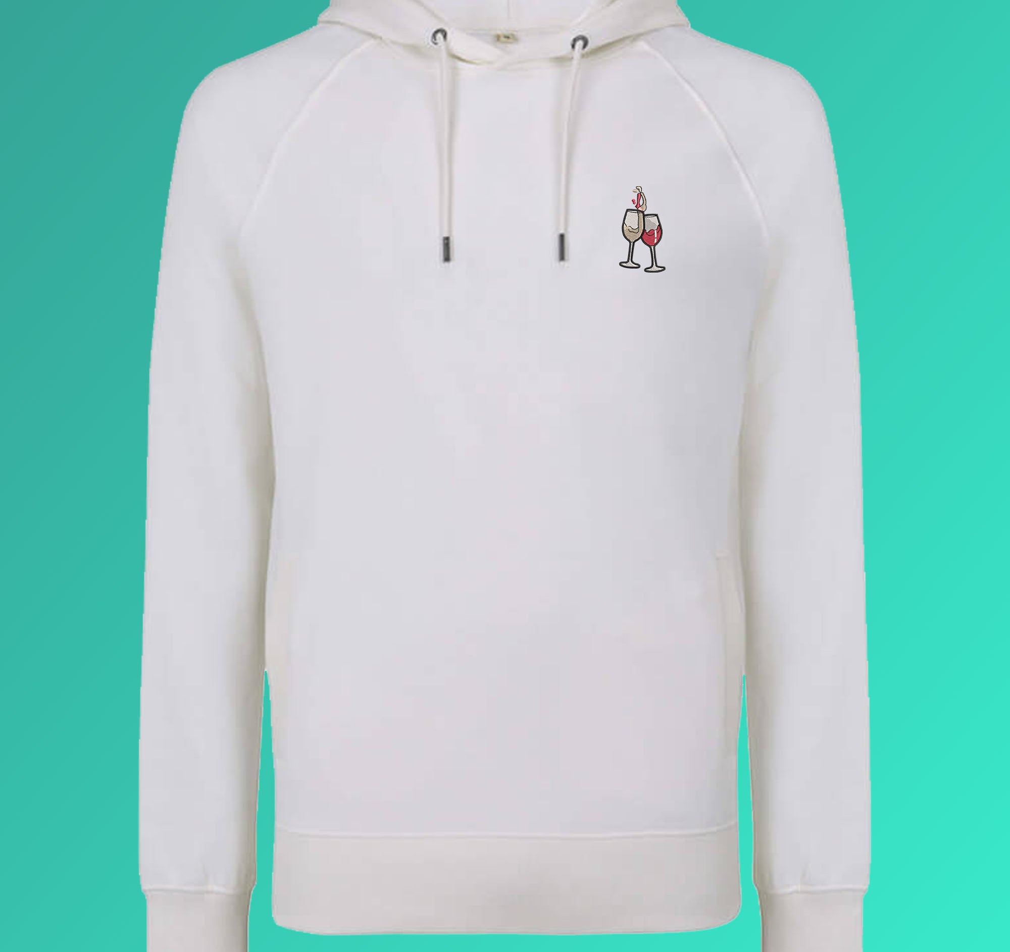 Duo de vins | Sweat à capuche en coton bio brodé pour hommes